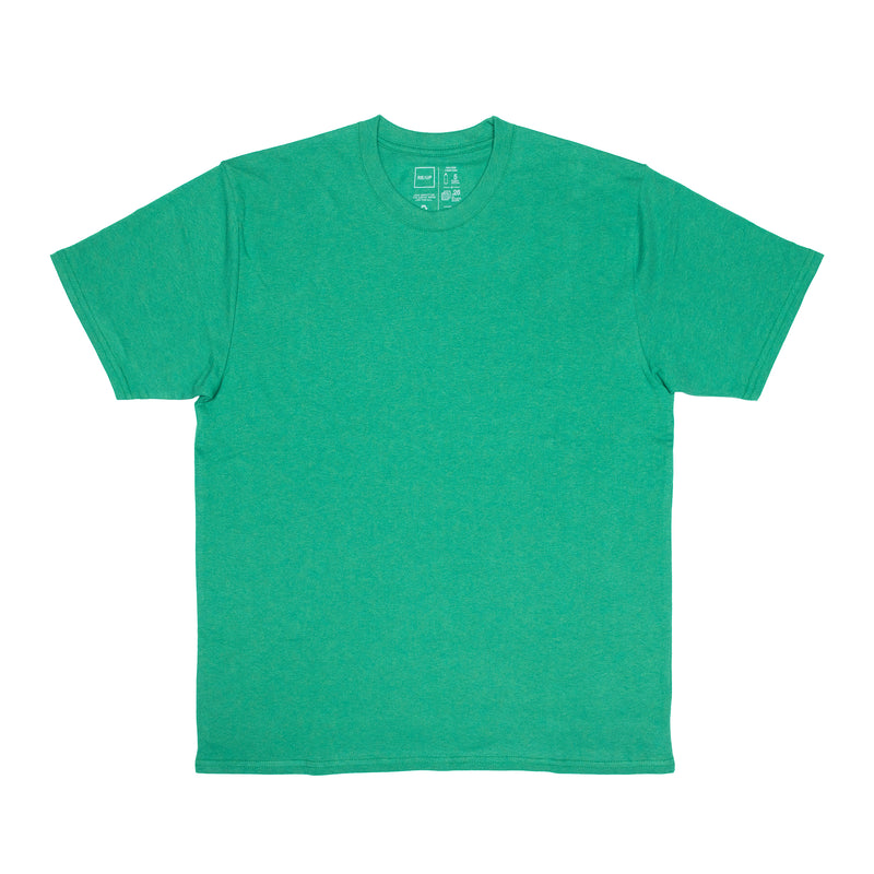 Men's Basic Sustainable Recycled Polyester Upcycled Cotton T-Shirt Kelly Green