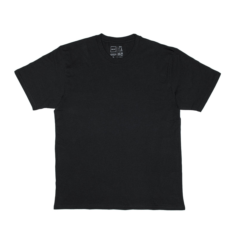 Men's Basic Sustainable Recycled Polyester Upcycled Cotton T-Shirt Black