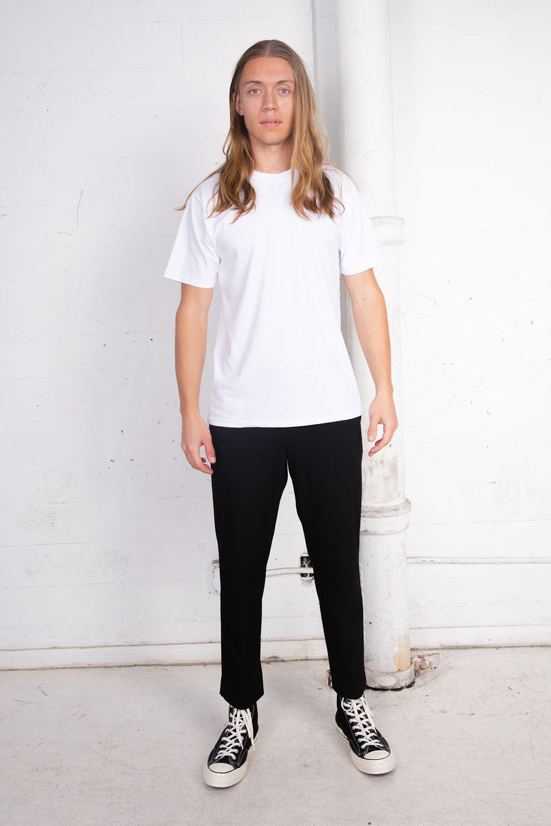 Men's Basic Sustainable Recycled Polyester Upcycled Cotton T-Shirt White